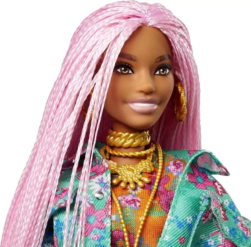 Barbie Extra Com Animal Estimação Cabelo Rosa Mattel Gxf09